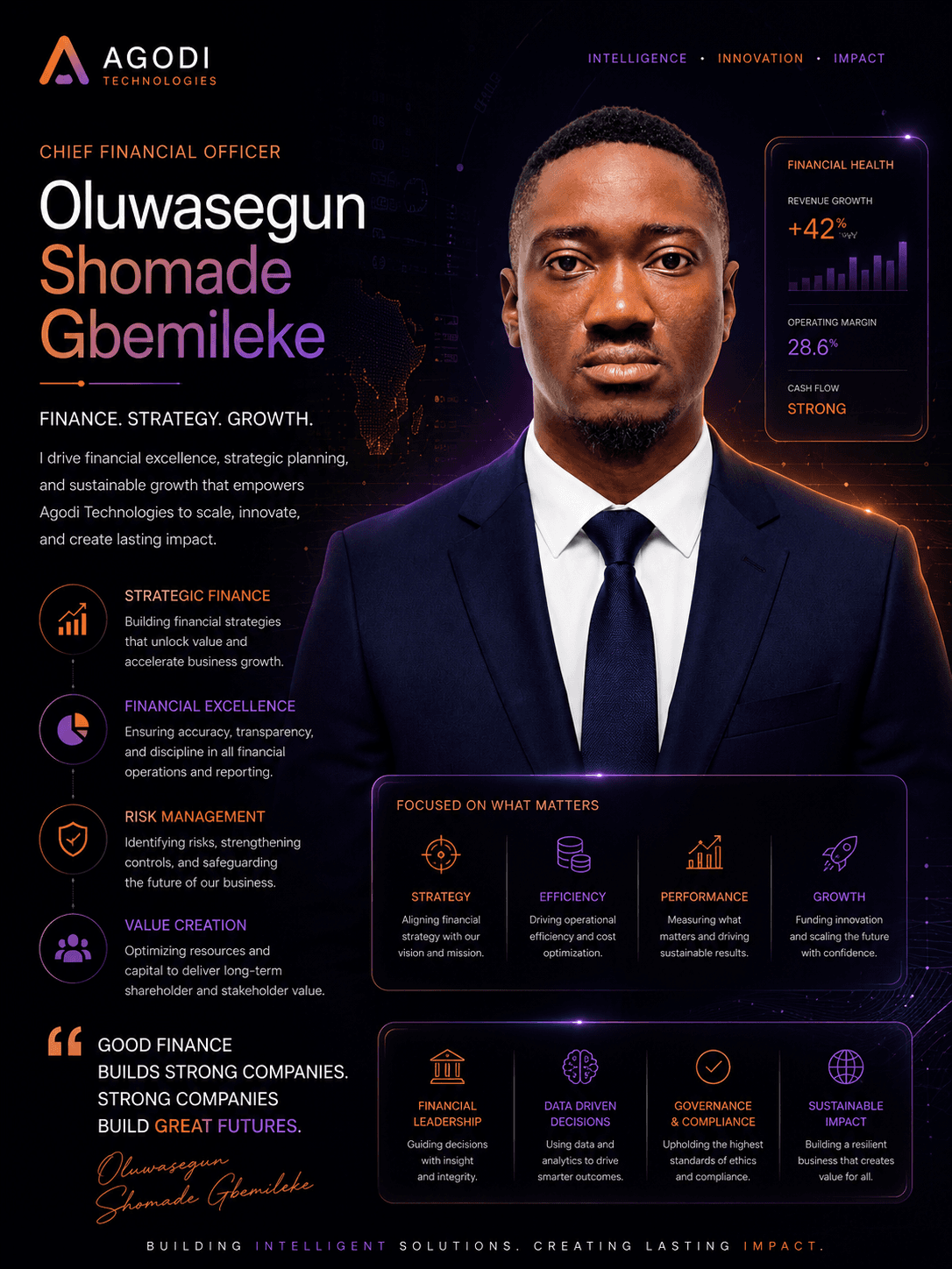 Oluwasegun Shomade Gbemileke — Chief Financial Officer of Agodi Technologies